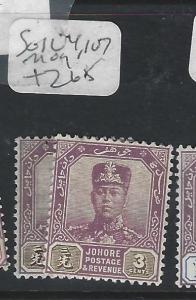 MALAYA JOHORE  (PP0302B)   SULTAN  SG  104, 107   MOG