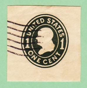  U 402 1 cent green cut square