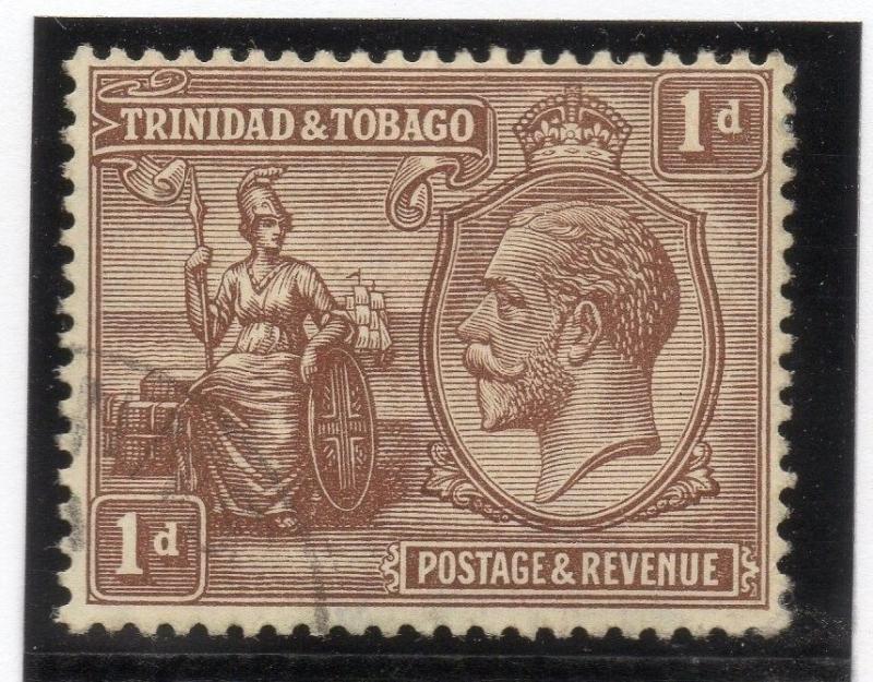 Trinidad & Tobago 1920s Early Issue Fine Used 1d. 033860