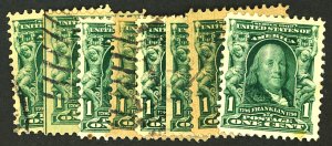 U.S. #300'S USED SET MIXED CONDITIONS