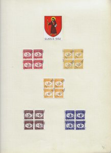 SWITZERLAND GENEVA MOTORFAHRZEUG BLOCKS OF 4   REVENUES 5 BLOCKS S90 USED