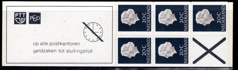 Netherlands Scott # 347b, mint nh, cpl. stamp booklet,  variation, se-tenant