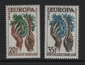 France  #846-847  MNH  1957  Europa