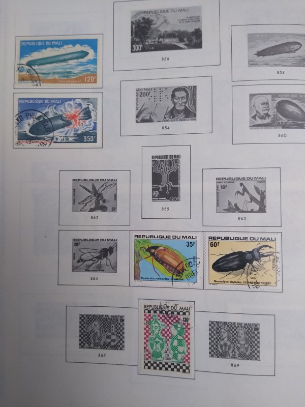 collection on pages Mali 1977-83 scattered most CTO PS: CV $103