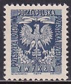 Poland 1954 Sc O30 Dark Blue 60g Zwykla Official Perf 11 x 11.5 Stamp MNH