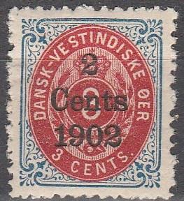 Danish West Indies #24  F-VF Unused CV $10.00  (A13998)