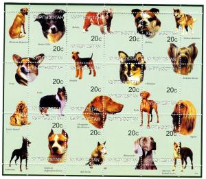 Kyrgyzstan 1999 VARIOUS DOGS Sheet (12) Perforated Mint (NH)