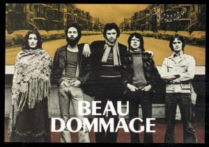 2013 - BEAU DOMMAGE rock band - BOB Post Card issued by Canada Post - unlisted