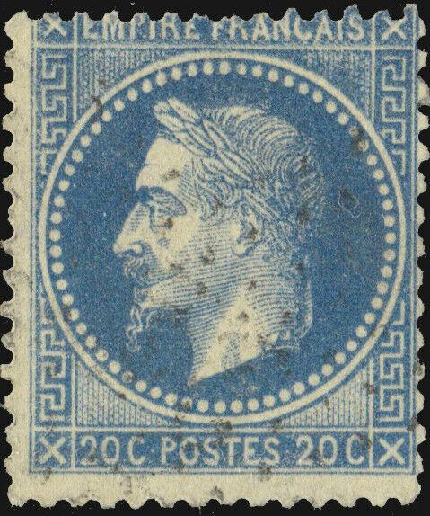 FRANCE - Yv.29A 20c bleu (type 1) obl. étoile 