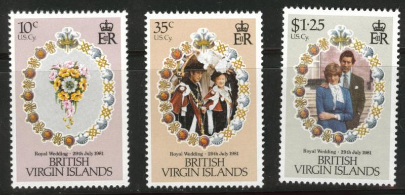 Virgin Islands  Scott 406-8 MH* 1981 stamp set