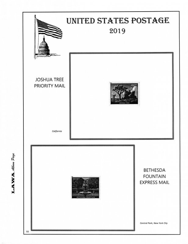 2019 US REGULAR PLATE BLOCK SUPPLEMENT – LAWA Album Pages