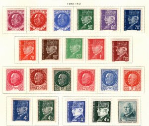 FRANCE Scott 427-450 MH*  stamp From 1941-1942 time period