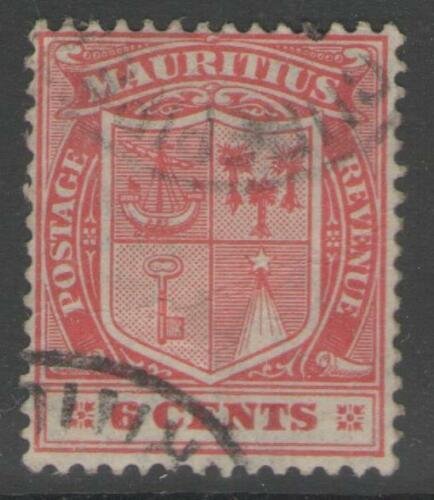 MAURITIUS SG212 1922 6c CARMINE FINE USED 