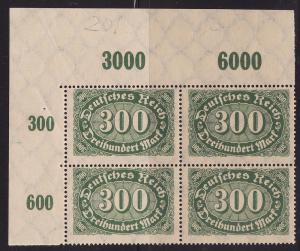 Germany #201 Block of 4, F-VF Mint NH ** Numeral of Value