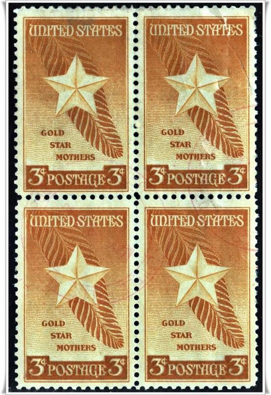 SC#969 3¢ Gold Star Mothers Block of Four (Used)