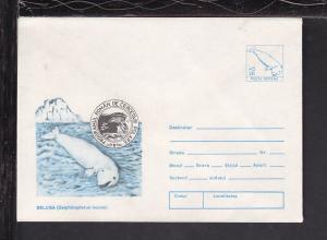 Romania Whale Postal Envelope Unused