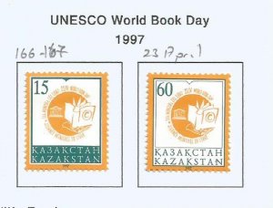 KAZAKHSTAN - 1997 - UNESCO World Book Day - Perf 2v Set - Mint Lightly Hinged