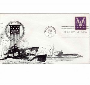 USA 1942 Sc 905 FDC Win the War (RARE Lowry) United States First Day Cover