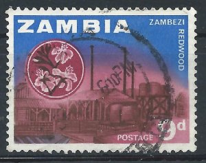 Zambia 1964 - 9d Independence Definitive - SG100 used