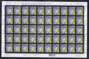 Canada # 2235 & 2235a, Beneficial Insects, Full Sheet with Error, NH