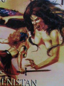 ​TURKMENISTAN STAMP:2001 FAMOUS NUDE PAINTING-CTO-STAMP S/S SHEET