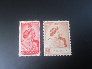 Dominica 1948 Sc 114-115 Silver Wedding MH