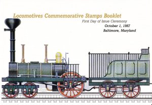 USPS First Day Ceremony Program #2362-66 Steam Locomotives Booklet Railroad 1987 