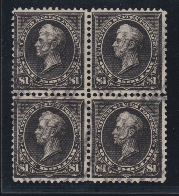 US 276 $1 Perry Used Block of 4 F-VF SCV $750