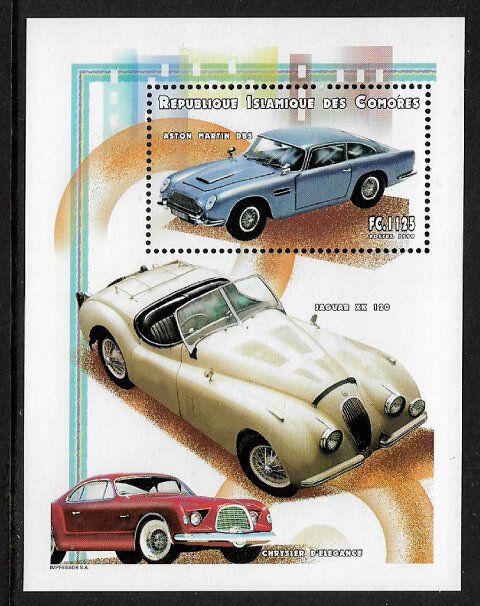 Comoro Is #935D MNH S/Sheet - Classic Cars