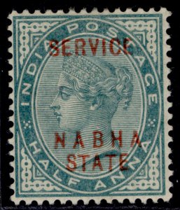 INDIAN STATES - Nabha QV SG O4, ½a blue-green, M MINT. Cat £15.