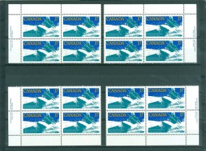 Canada. 1979 Set. 4 Corner Block Margin. Champ. Canoe-Kayak. Sc# 833