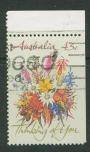 Australia SG 1231 VFU  booklet imperf stamp Top right