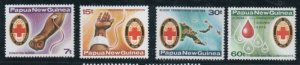 Papua New Guinea Sc 521-524 1980 Blood Donors stamp set mint NH