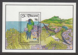 St Vincent 1658 Bird Souvenir Sheet MNH VF