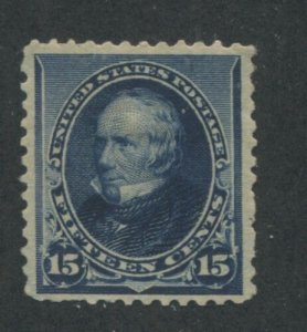 1890 US Stamp #227 15c Mint Hinged F/VF Original Gum Catalogue Value $180 