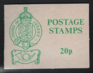 Jersey 1977 Green Stamp Sachet  Sc 138 1p Trinity (2), Sc 139 5p St Mary (2),...