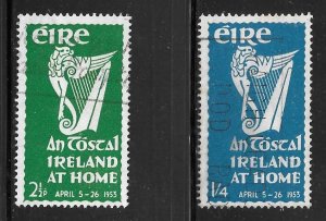 Ireland 147-148: Irish Harp, used, VF