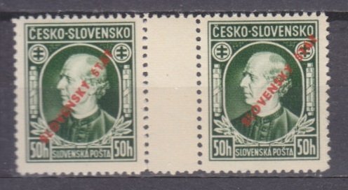 1939 Slovakia 24 Paar Andrej Hlinka - overprint red