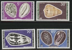 Afars and Issas Scott 433-436 MNH** key shell set