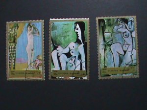 FUJERIA​ -LARGE STAMPS- NUDE ART PAINTING SET CTO VF WE SHIP TO WORLD WIDE