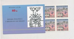 D152423 Slovakia Booklet MNH Mail Transport Horse Coach