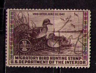 US Sc# RW6 USED F Duck Stamp