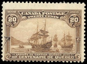 Canada Scott #103 F Used - 1908 Quebec Tercentenary - Sound & Clean