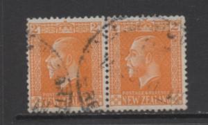 New Zealand  Scott # 163  used pair  perf 14