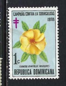 DOMINICAN REPUBLIC RA84 VFU FLOWER Z2599-7