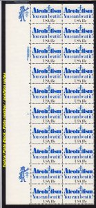 1981 Alcoholism 18c Sc 1927  plate number strip of 20 MNH premium issue -Typical