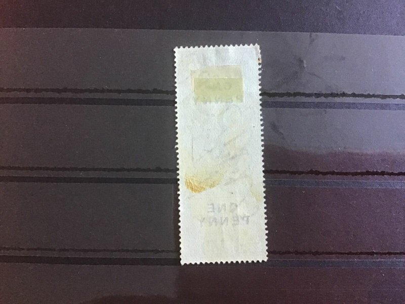 Antigua 1870 BF12 Used One Penny  Stamp Duty Stamp R39495