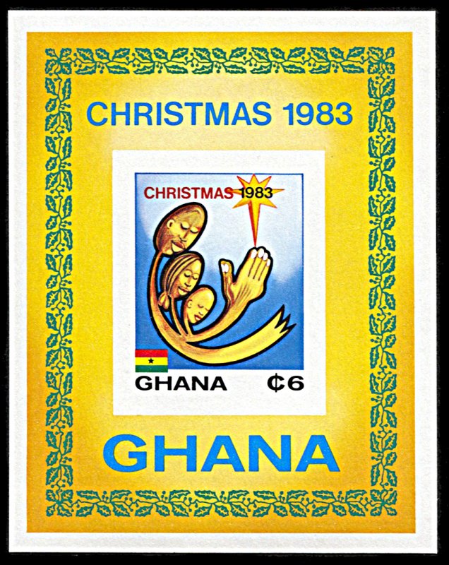 Ghana 857, MNH imperf., Christmas 1983 souvenir sheet