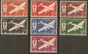 France Reunion C18-24 Cer PA 28-34 MHH VF 1944 SCV $6.65
