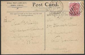 NEW SOUTH WALES 1906 postcard CHATSWORTH ISLAND cds........................49052